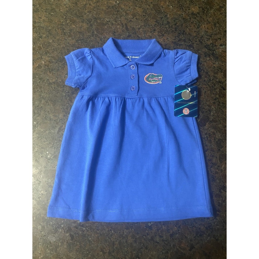 Creative Knitwear Florida Gators Polo Dress Blue 3-6 Months NWT